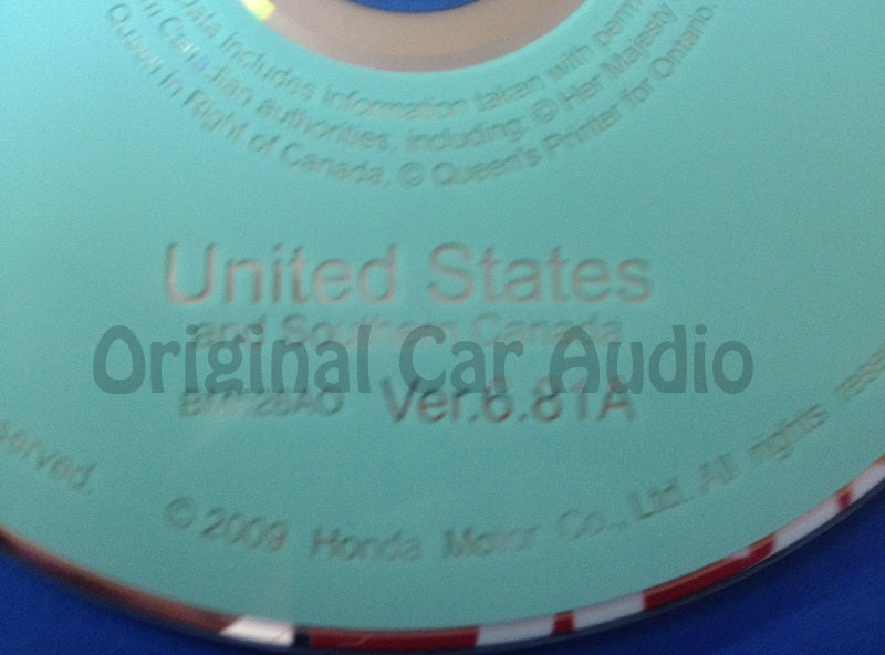 Acura Honda Satellite Navigation System GPS DVD Drive Disc BM526AO Ver. 6.81A