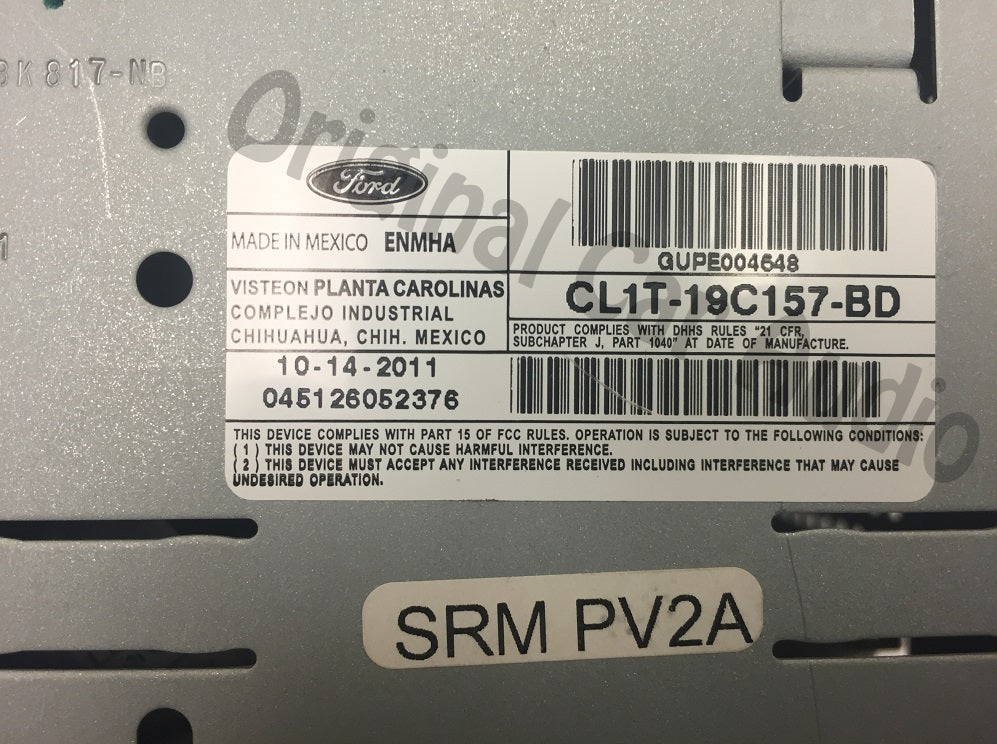2011 - 2014 Ford Expedition AM FM Radio CD Player MP3 Satellite Receiver