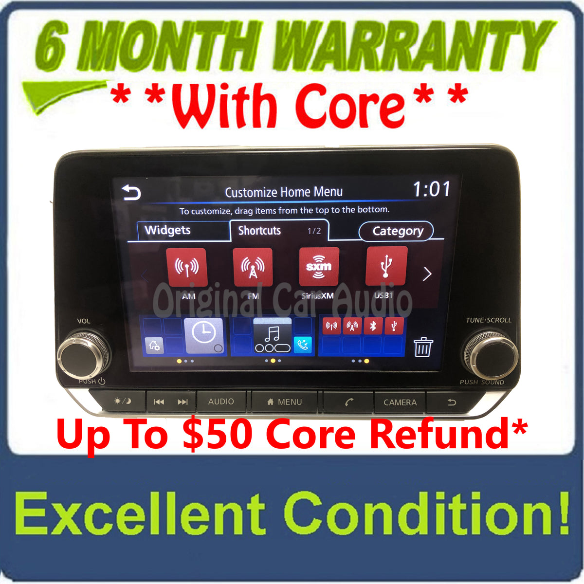 2019 - 2022 Nissan Altima OEM Apple Car Play Android Auto AM FM Bluetooth Multi Media Radio Receiver