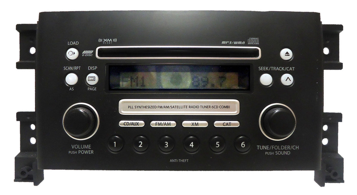 2006 - 2008 Suzuki Vitara OEM AUX XM Radio MP3 6 Disc Changer CD Player 3910165J30, 39101 65J30, 39101-65J30