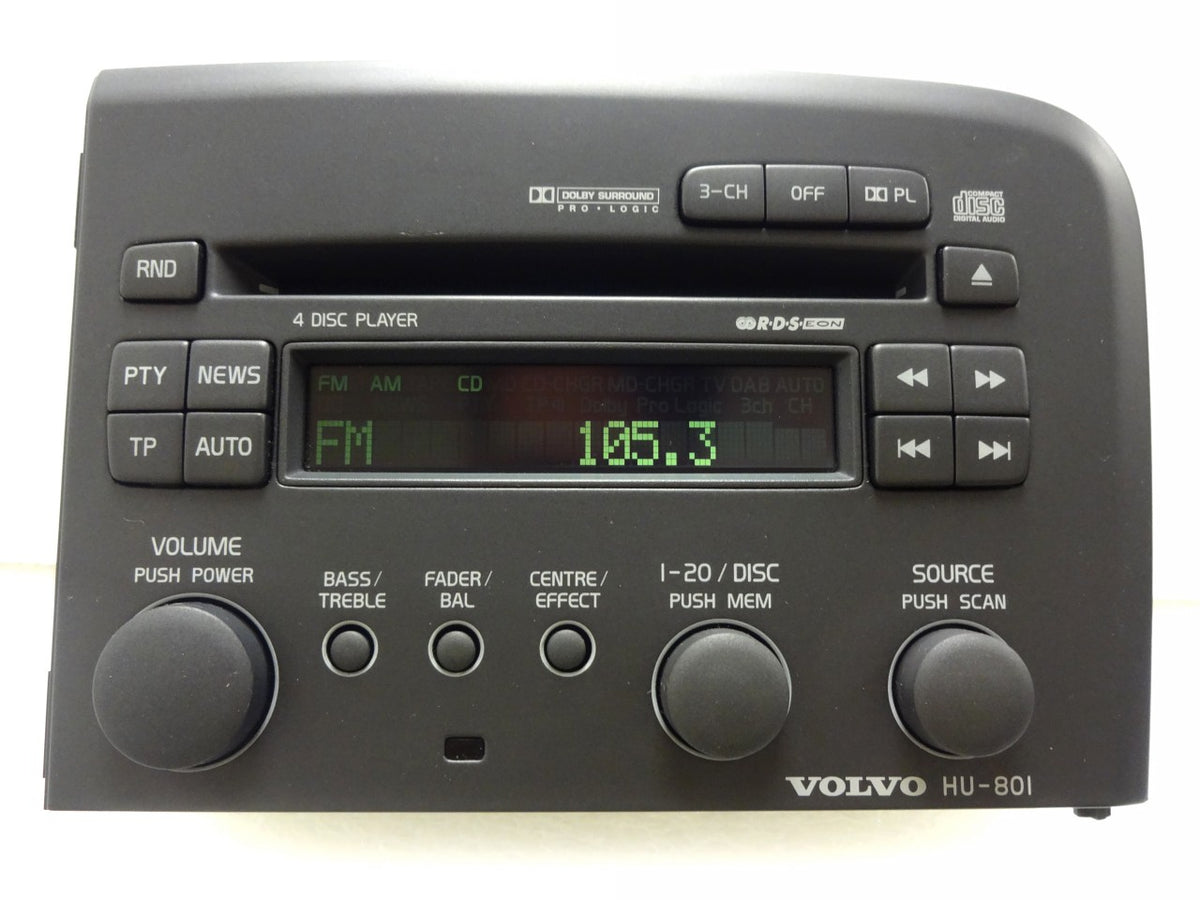 Volvo S80 Radio Stereo 4 Disc Changer CD Player 1999 2000 2001 2002 2003 2004 HU-801