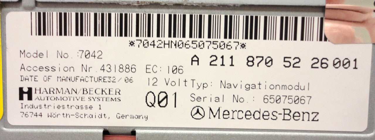 MERCEDES-BENZ Navigation GPS DVD Rom Map Disc Drive OEM CLS550, CLS63, E280, E320, E350, E500, E550, E55, E63, SL500, SL600, SL55, SL65, SLK280, SLK300, SLK350, SLK55 2006 2007 2008 2009