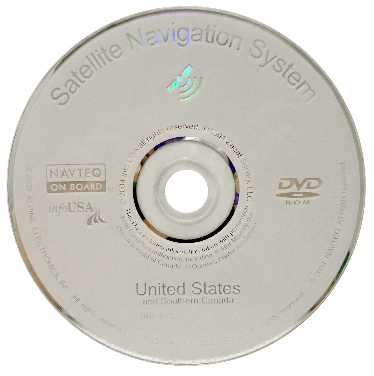 ACURA RL MDX Navigation Navteq Map Disc Disk DVD Rom BM515AO 4.73A