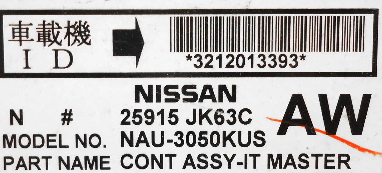 08 09 INFINITI G35 G37 OEM Navigation BOSE Radio MP3 CD Player 25915 JK63A