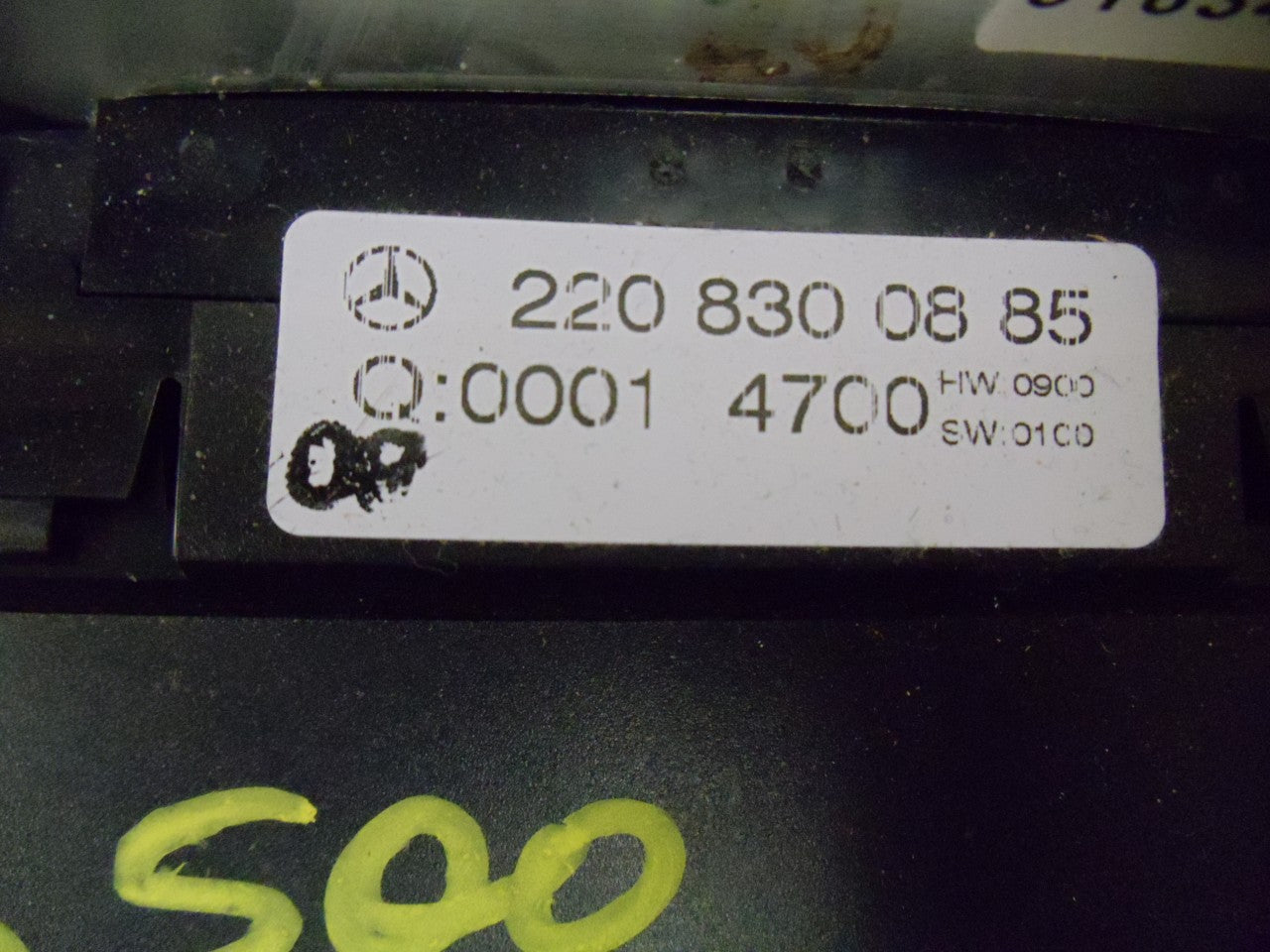 MERCEDES-BENZ S-CLASS CL-CLASS AC TEMP CLIMATE CONTROLS DASH BEZEL S430 S500 S600 S55 CL500 CL600 CL55 2000 2001 2002