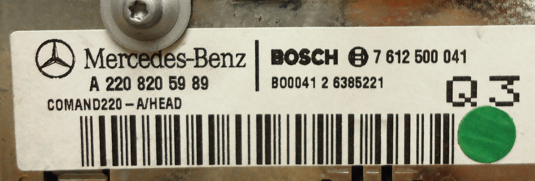 Mercedes-Benz CL-Class Comand 220 Navigation Radio CD Player