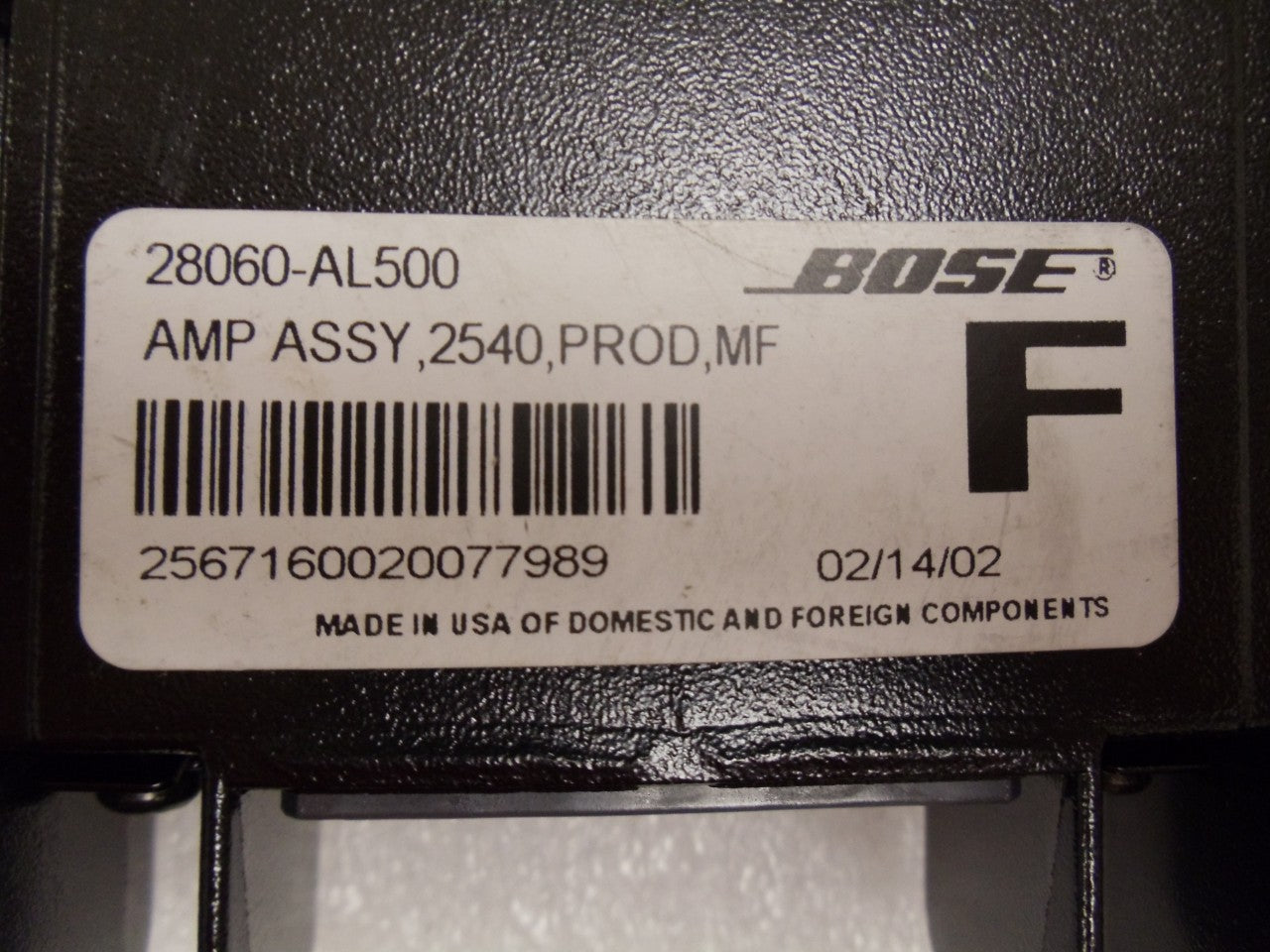 2003 03 INFINITI G35 G-35 Radio Stereo Amplifier BOSE AMP 200 WATT 28060AL500