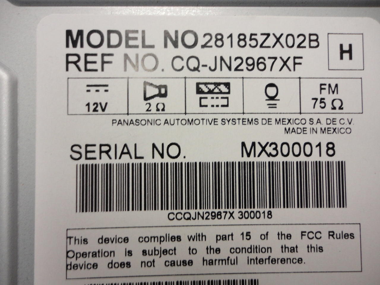 2010 NEW NISSAN ALTIMA OEM AM FM Radio CD Player PY09G 28185-ZX02B AUX 2010
