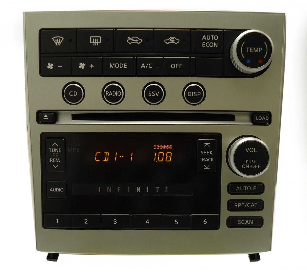 INFINITI G-35 G35 Radio Stereo 6 Disc Changer MP3 CD Player Single Zone Climate 2005 2006 2007