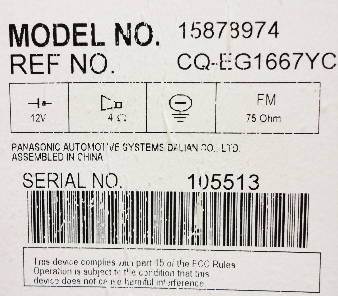 Saturn OEM Radio 6 Disc Changer CD MP3 Player AUX Stereo