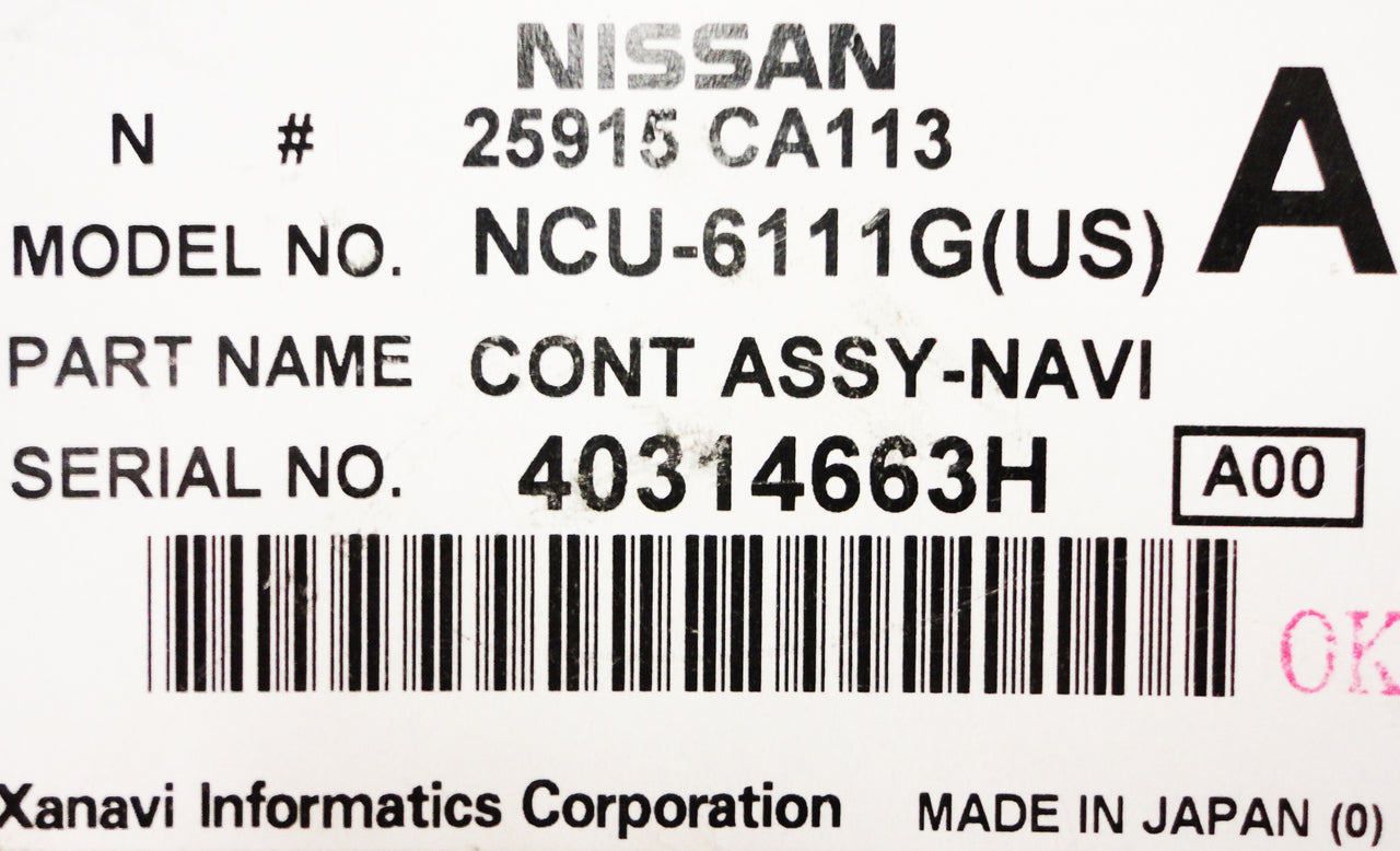 03 04 05 NISSAN INFINITI OEM Factory Navigation GPS DVD-ROM Disc Drive 2003 2004 2005 25915 CA113