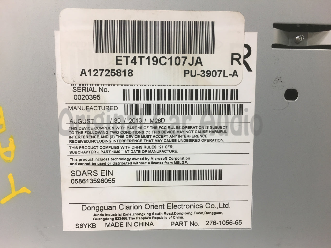 2011 - 2014 Ford Lincoln Edge MKX OEM Single CD AM FM SAT Radio Receiver