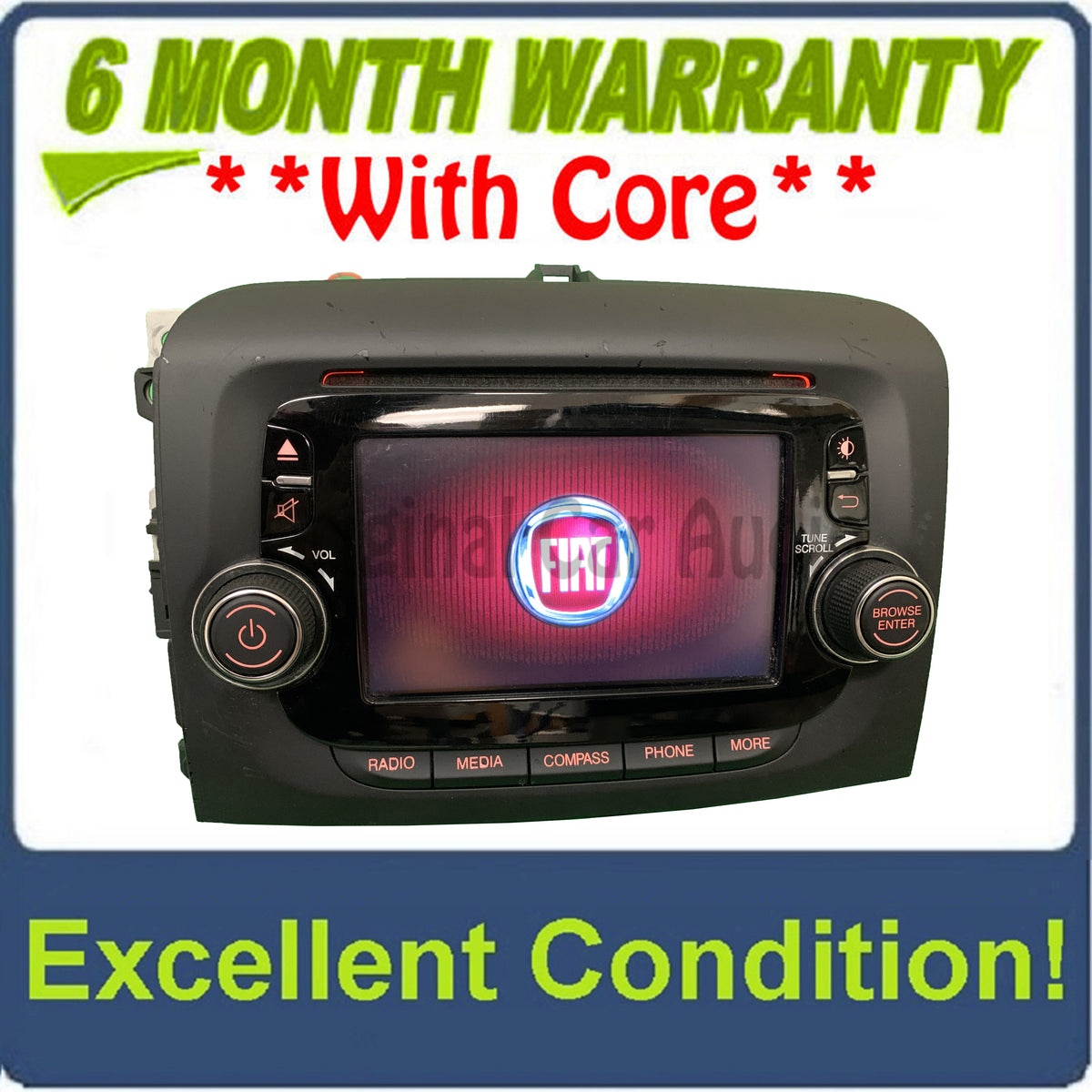 2014 - 2015 Fiat 500 OEM 330 VP2 NAFTA U Connect AM FM Multi Media Radio Receiver