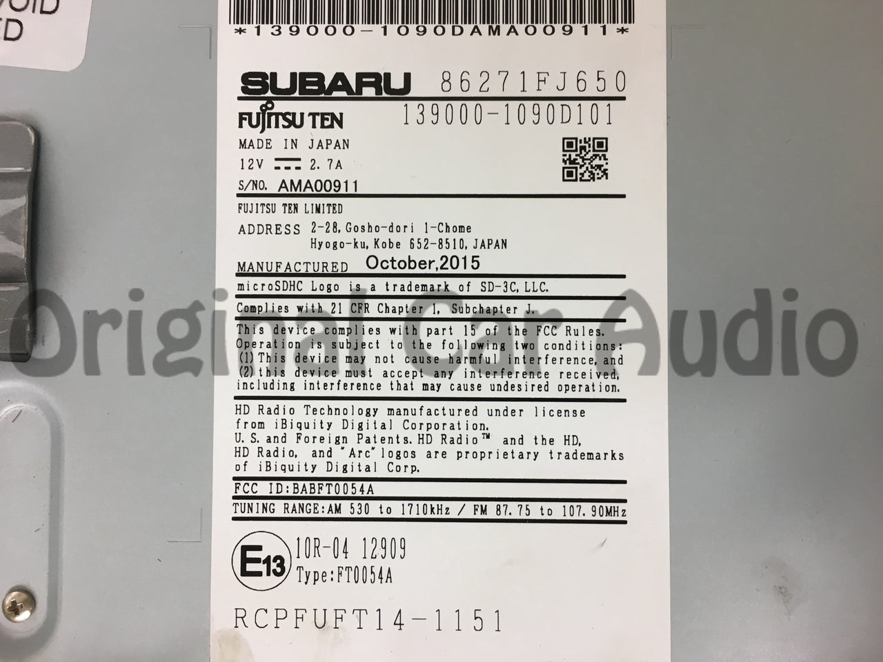 REPAIR 2016 Subaru Crosstrek Impreza OEM Touch Screen Starlink Navigation Radio