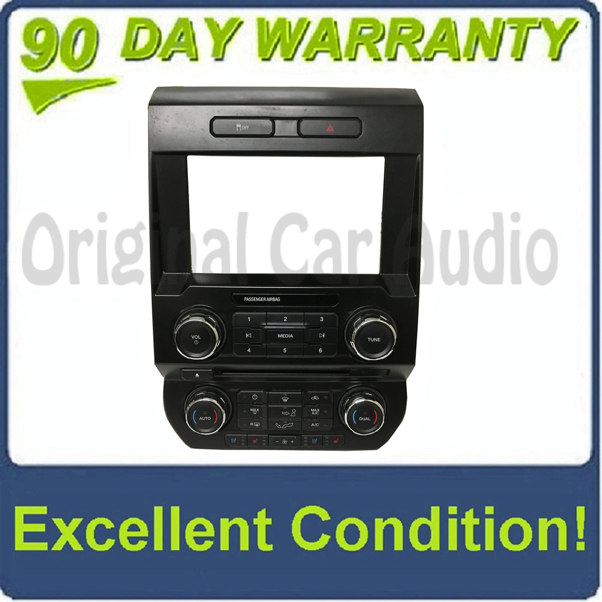 BLEMISHED 2015 - 2017 Ford F150 OEM 8" Touch Screen Radio Control Dual Climate Control Faceplate Bezel ONLY