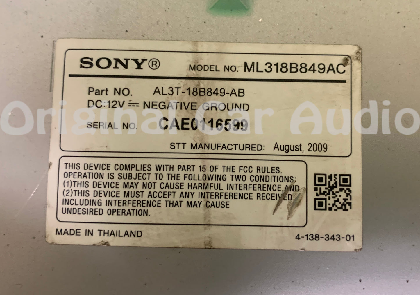2010 - 2013 Ford F-150 Fusion Taurus Mercury Milan OEM Sony Audio Amplifier