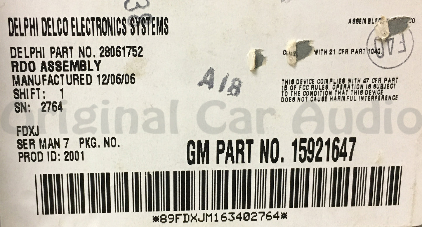 BRAND NEW Chevy Pontiac Radio CD Player Stereo Disc AM FM Receiver OEM