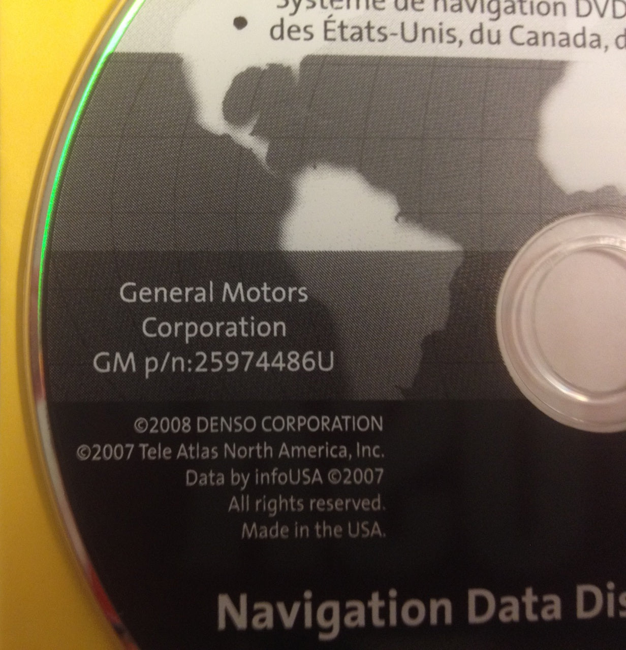 GM Satellite Navigation System CD 25974486U Version 4.0C