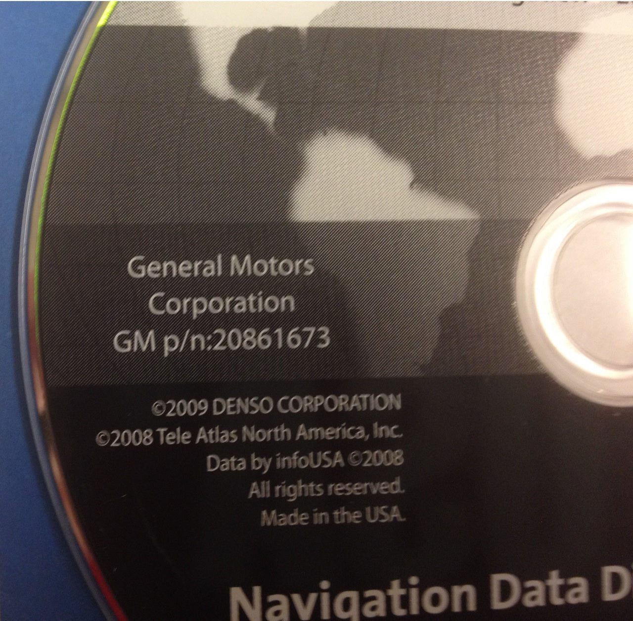 GM Satellite Navigation System CD 20861673 Version 5.0c