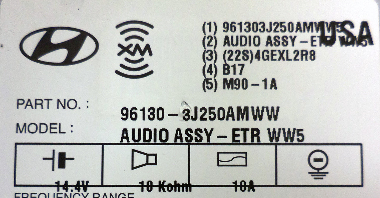 HYUNDAI Veracruz Infinity Radio Stereo 6 Disc Changer MP3 CD Player XM Satellite 2009 2010 2011 2012 961303J250