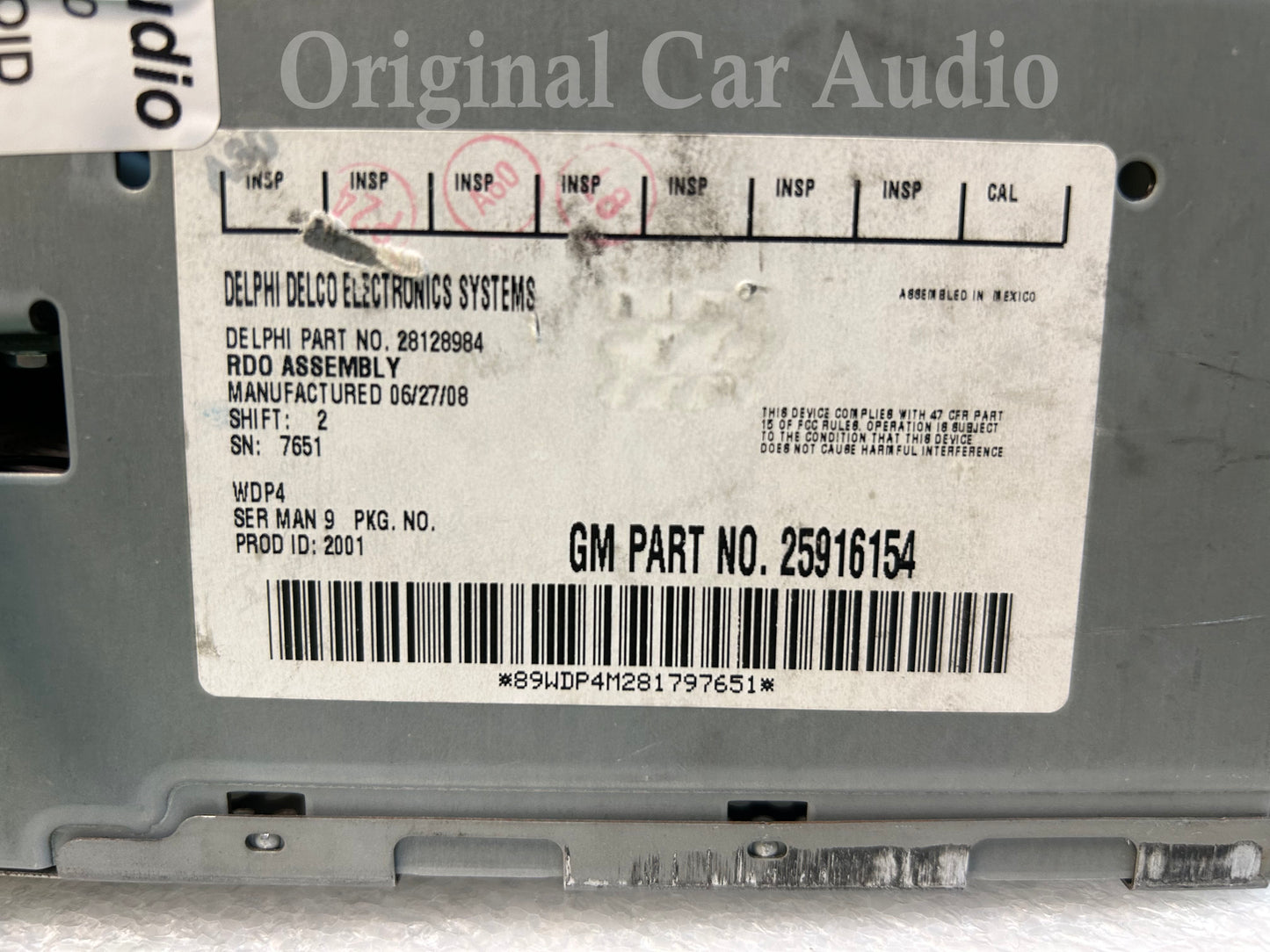2003 - 2012 GMC Chevrolet Radio Stereo Receiver UMR AM FM OEM