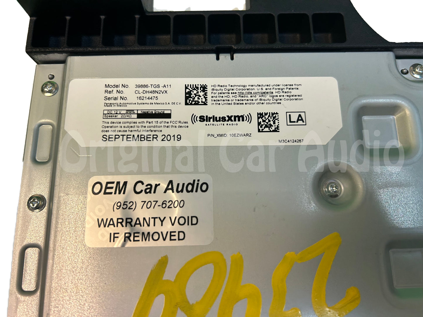 2019 - 2020 Honda Passport OEM Radio Amplifier Amp Tuner 39886-TGS-A11