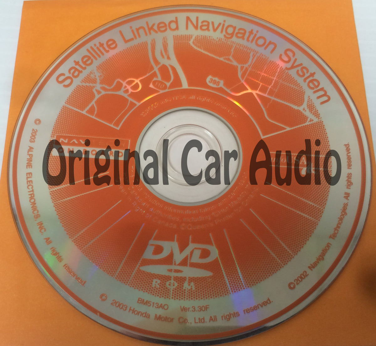 Acura Honda Satellite Navigation System GPS DVD Drive Disc BM513AO Ver. 3.30F