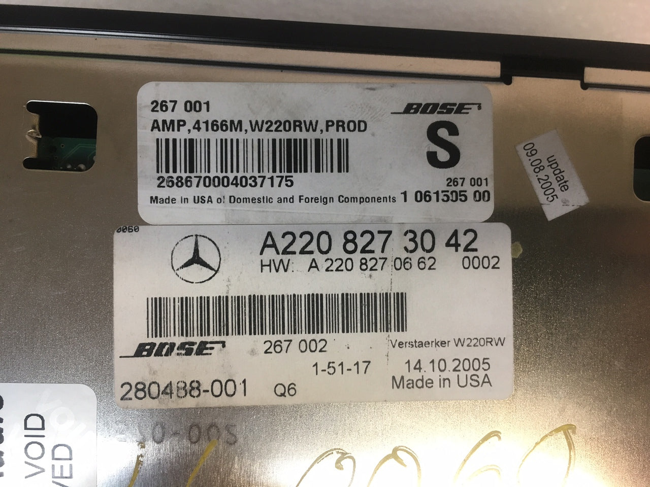 Mercedes Benz W220 BOSE AMP AMPLIFIER A2208205589 S430 S500 S55 S65