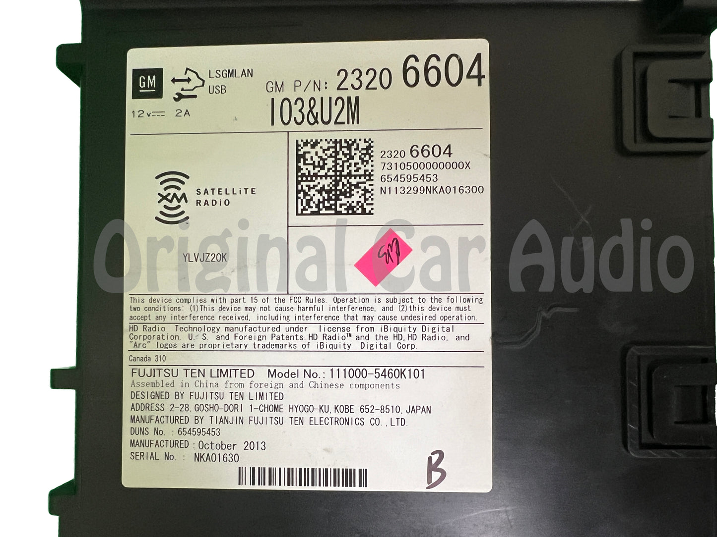 PRE-PROGRAMMED 2013 - 2016 GM Cadillac Chevrolet GMC OEM AM FM SAT Radio Tuner Multimedia Receiver Module IO3 U2M