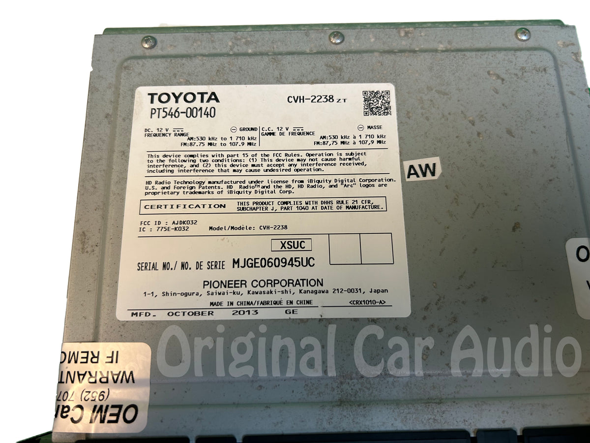 Remanufactured 2011 - 2015 SCION xD Pioneer HD Radio Bluetooth Navigation CD Player