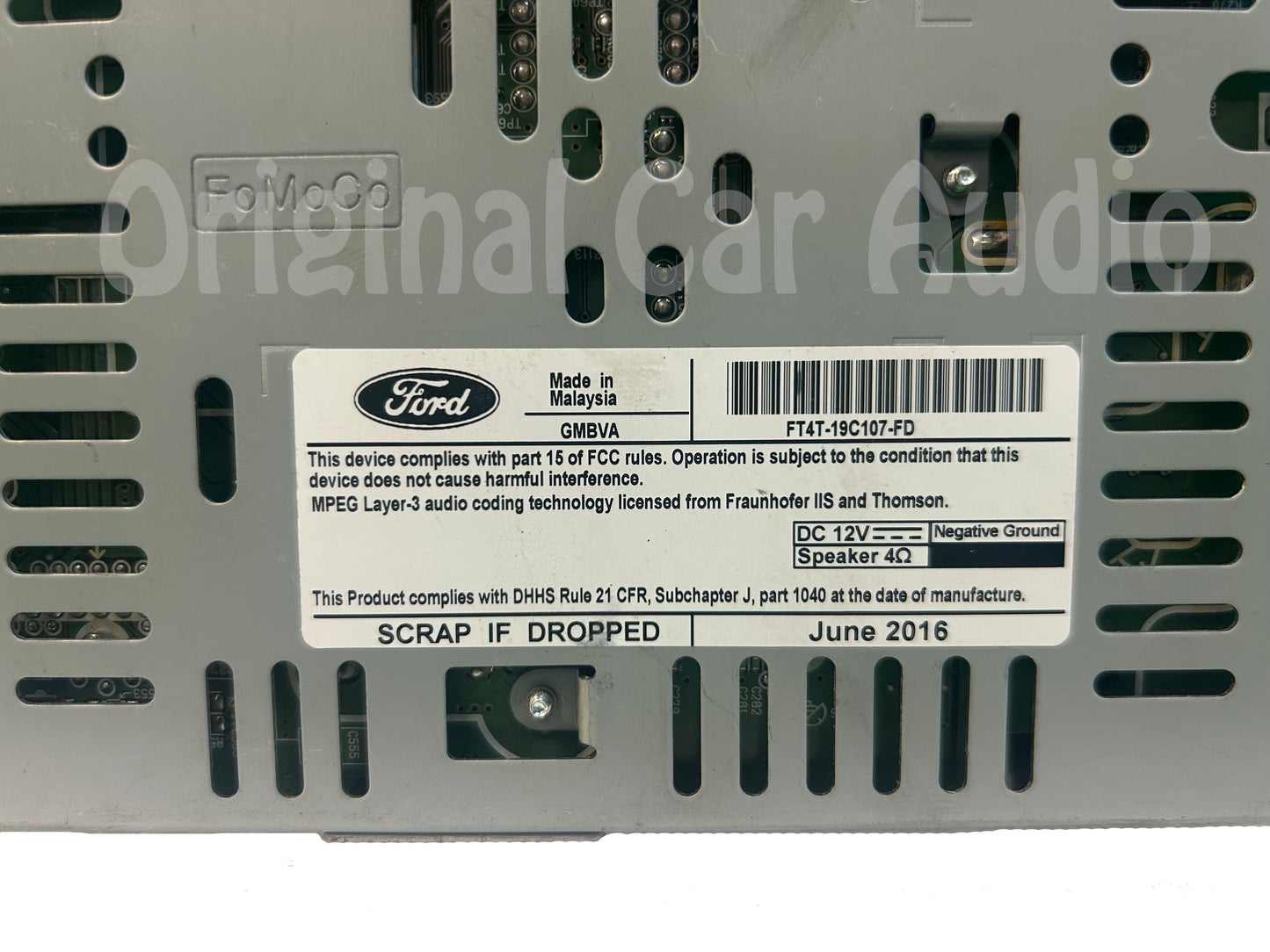 2015 - 2018 Ford Edge OEM Single CD Player AM FM Receiver Stereo - Analog
