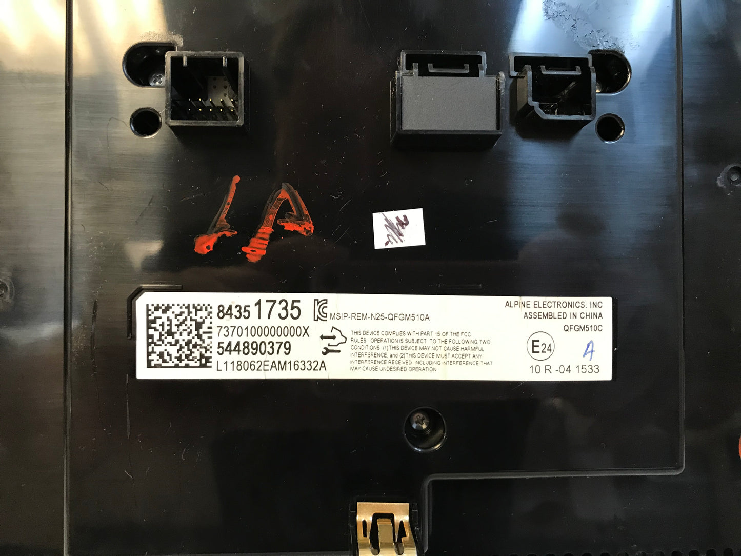 2016 - 2018 Cadillac CT6 Navigation Information Media Display Screen