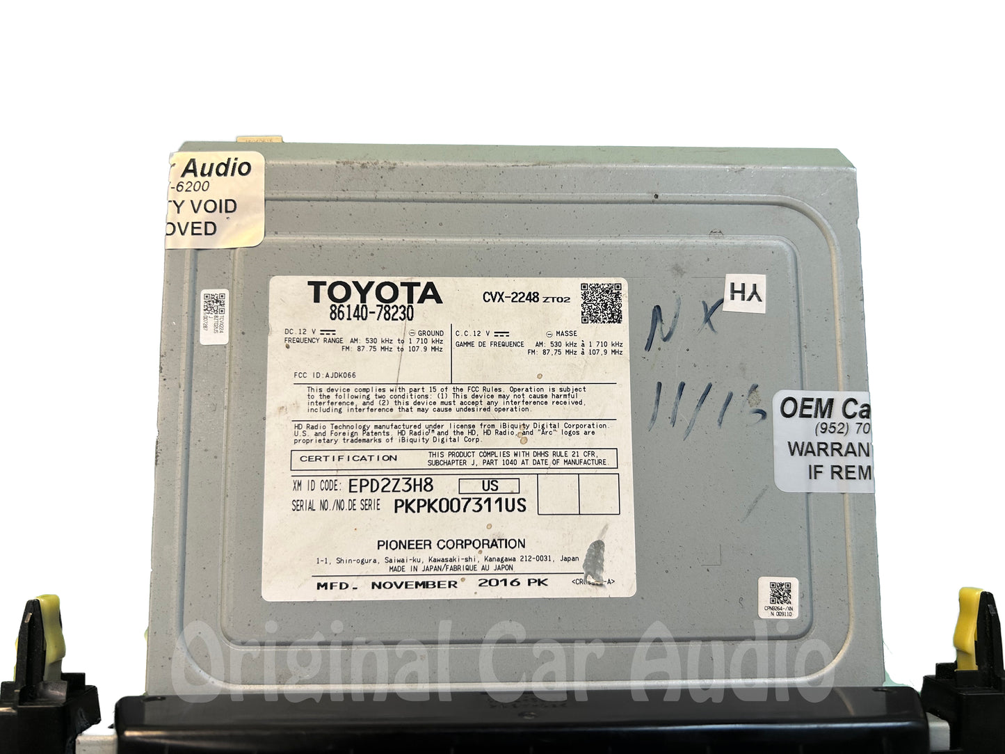 Refurbished 2016-2018 Lexus NX300h NX200t OEM Gracenote AM FM HD Satellite CD Radio Receiver