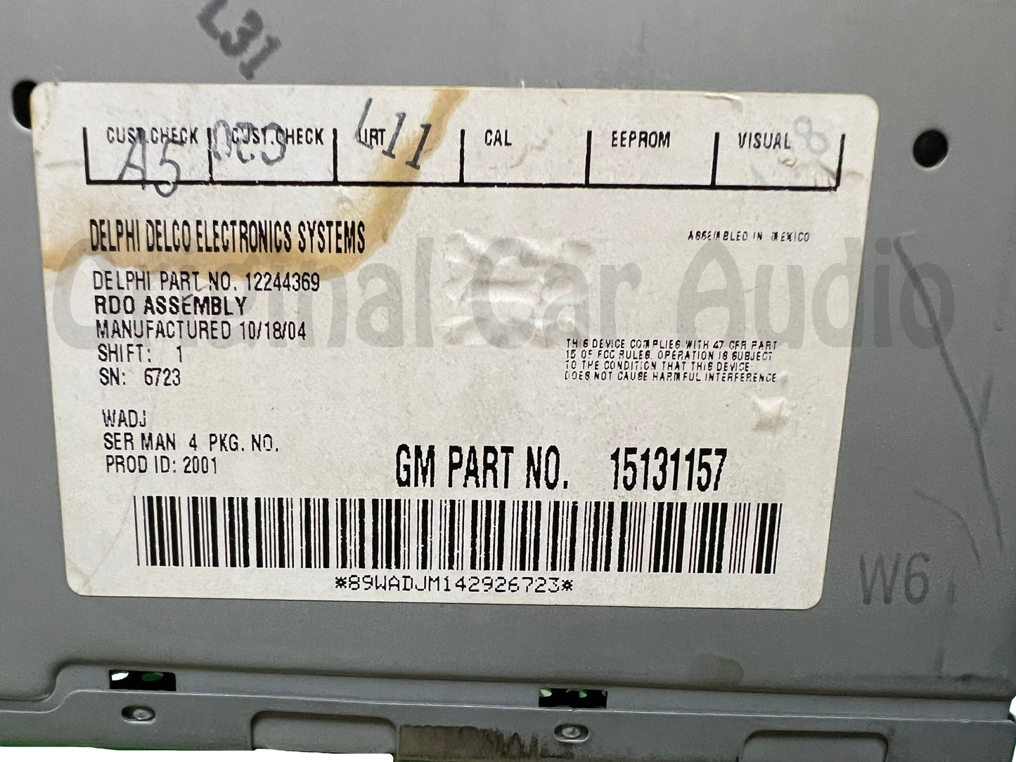 2003 - 2007 Chevrolet Chevy GMC Express OEM AM FM Radio Receiver UM7 UMR