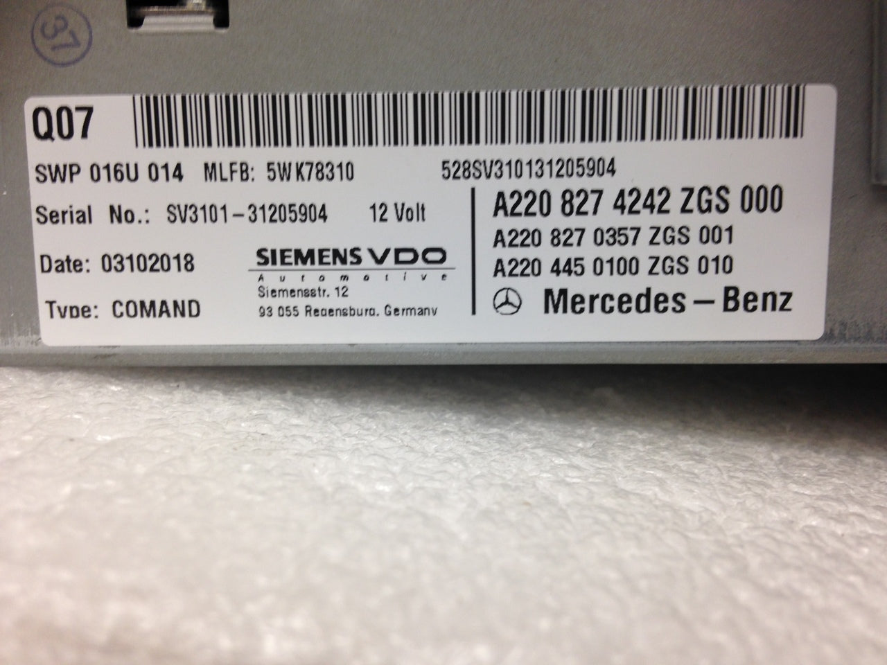 2004 2005 2006 Mercedes S Class CL Class OEM Navigation Radio Receiver