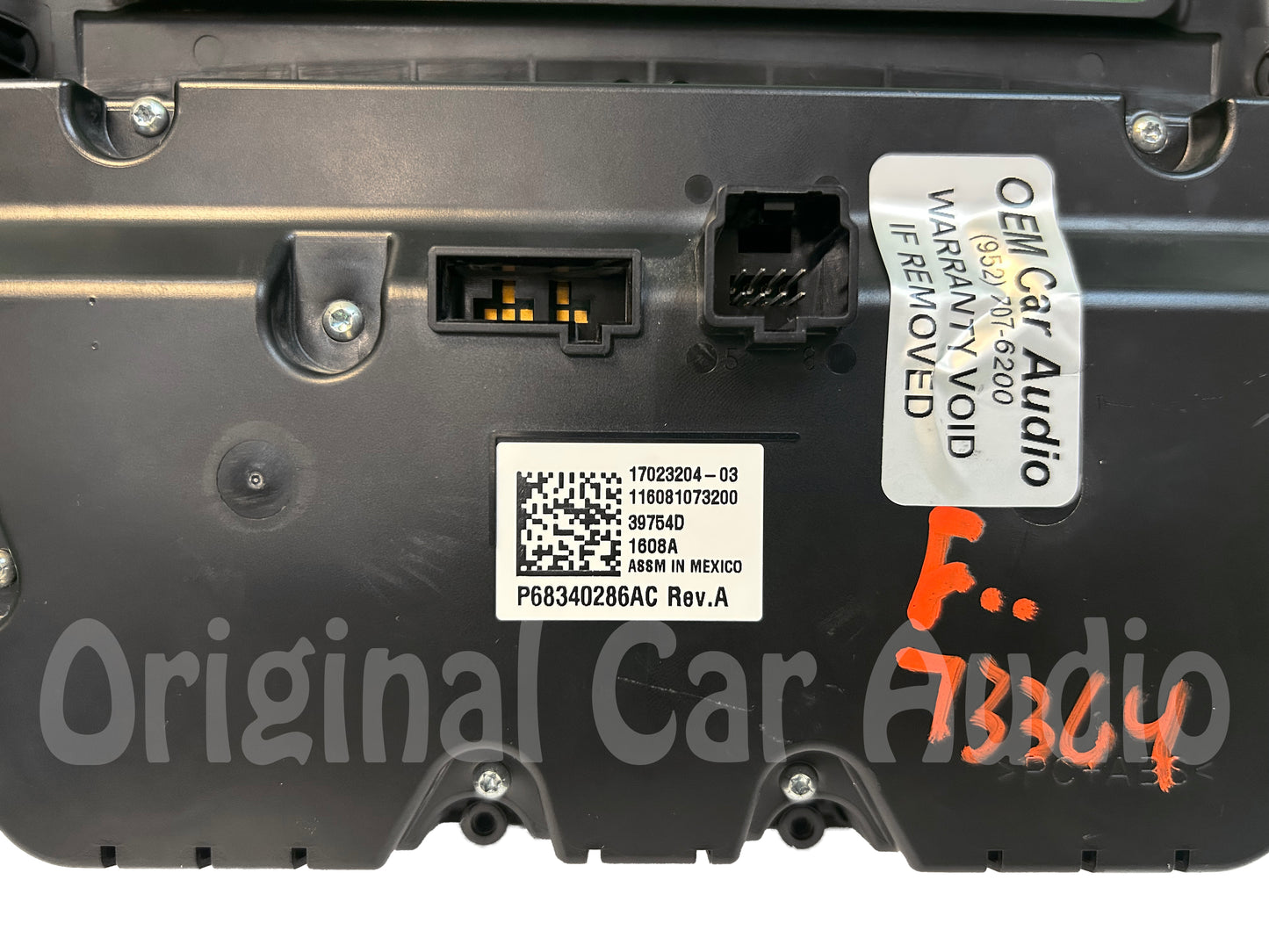 2019 - 2022 Ram 1500 OEM A/C Heater Temperature Control 8.4" Radio Bezel Trim