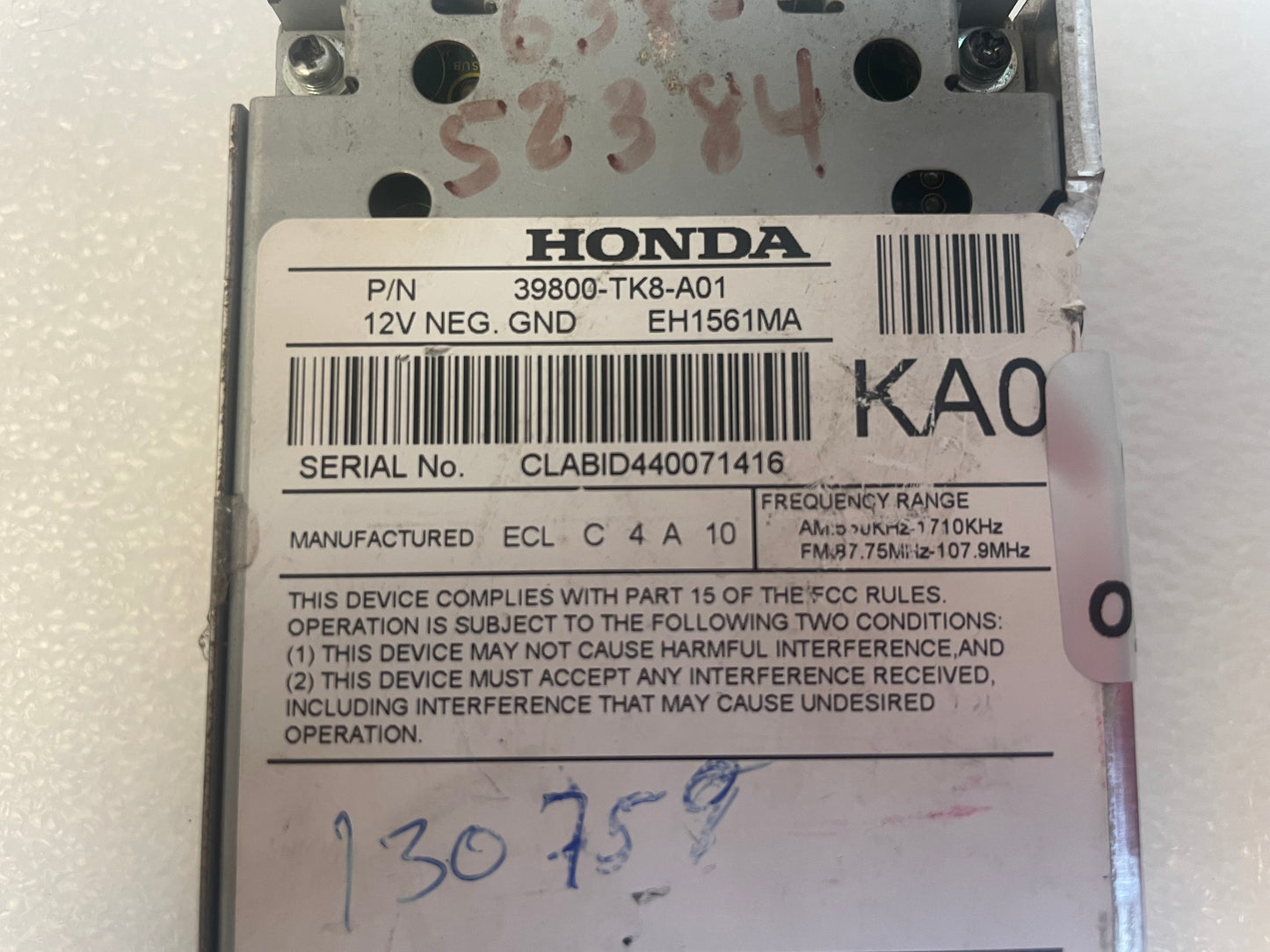 2014-2017 Honda Odyssey OEM Satellite Tuner