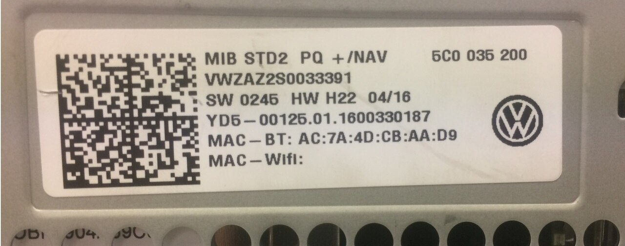 Refurbished 2016 - 2017 VW Volkswagen Jetta Passat OEM AM FM Radio Display Non Navigation CD Player