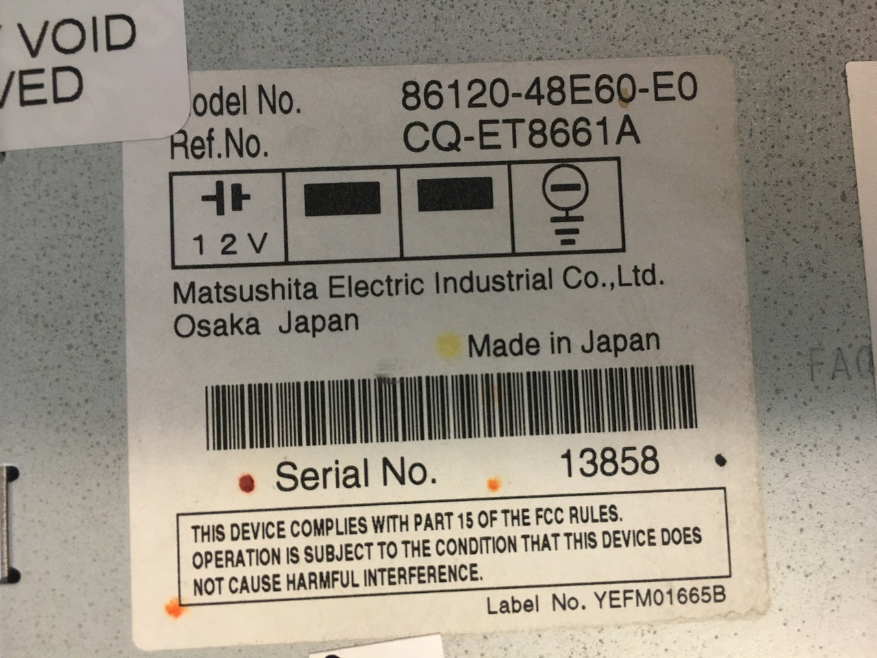 2008 2009 2010 2011 2012 TOYOTA Highlander OEM JBL AM FM Satellite Radio 6 Disc Changer MP3 CD Player 51855