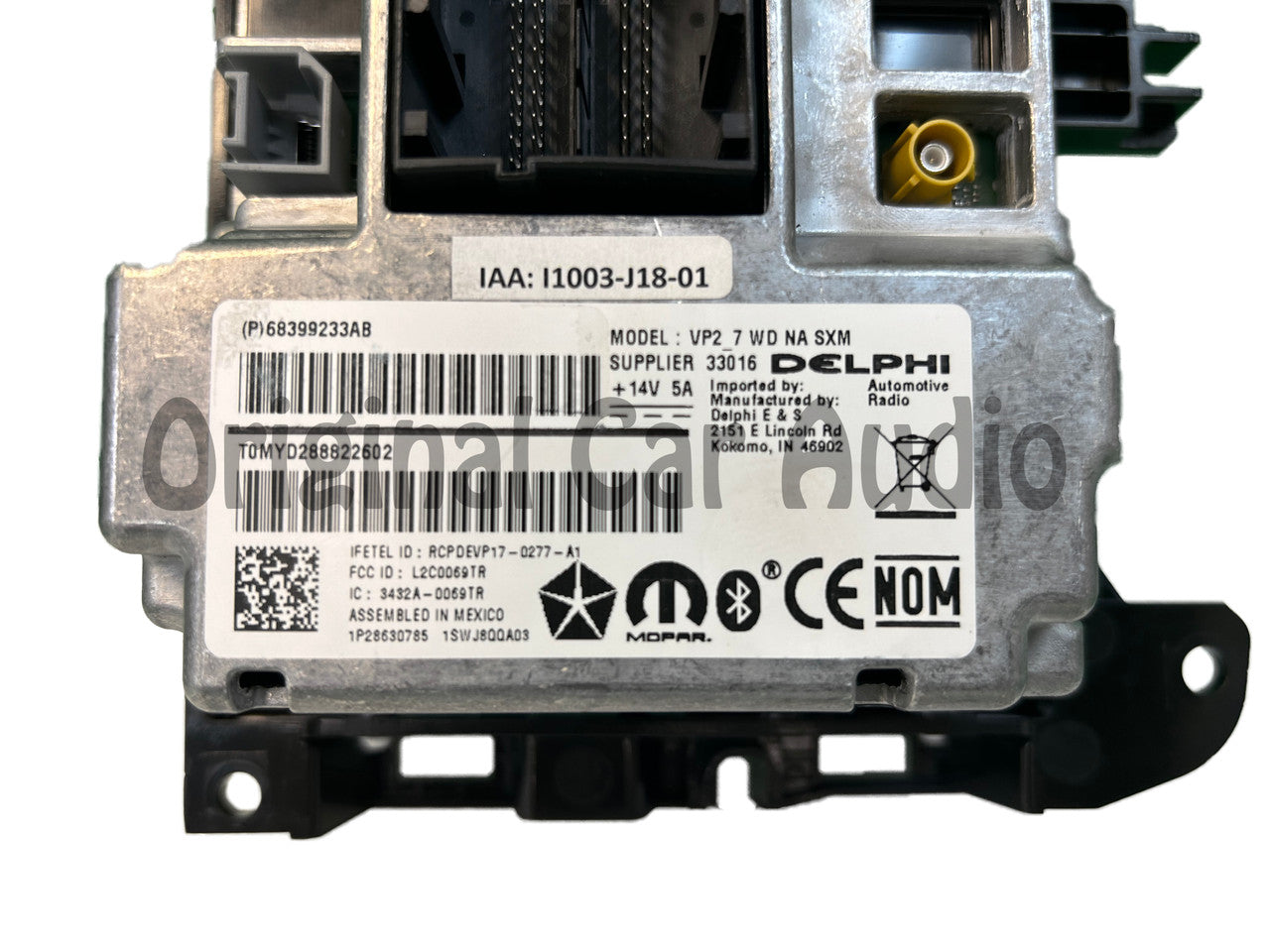 Refurbished 2018 - 2020 Dodge Durango OEM VP2_7 WD NA SXM 7" UConnect Multimedia AM FM XM Multi Media Radio Receiver