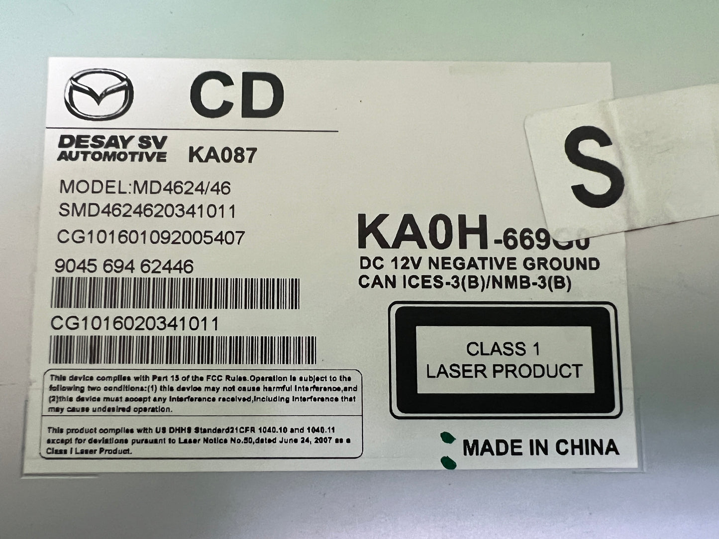 2016 Mazda CX-5 CX5 OEM Single CD Compact Disc Player Module