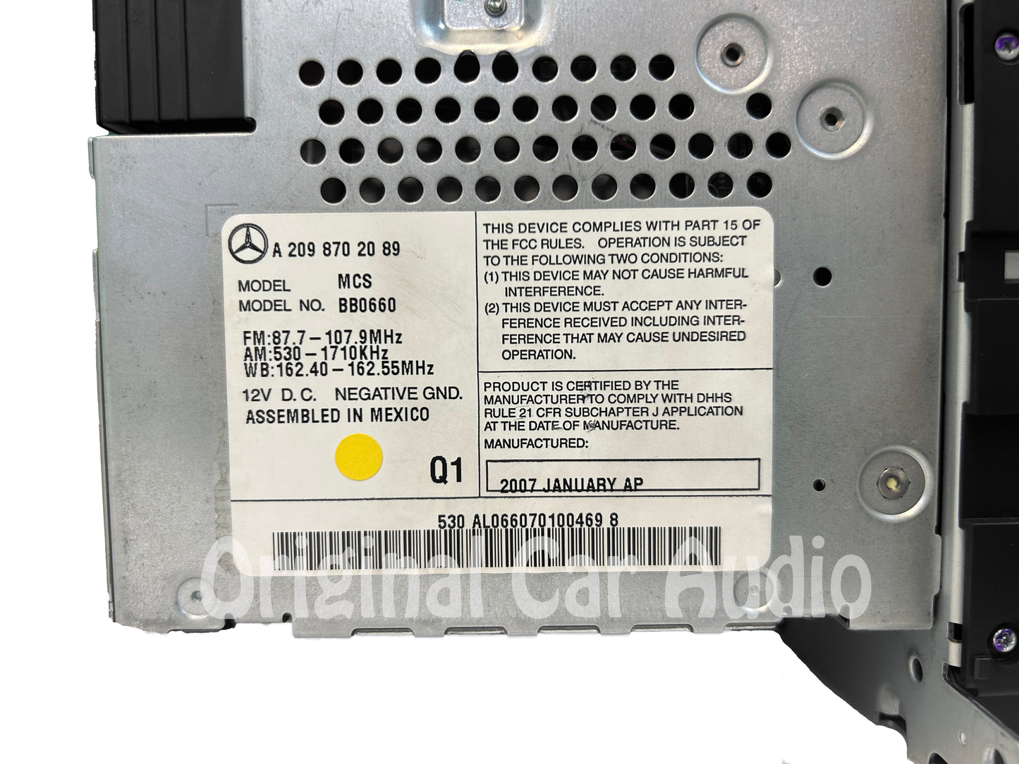 Refurbished 2005 - 2009 Mercedes-Benz CLK Class OEM Comand Navigation Radio CD Player Display 209 Type