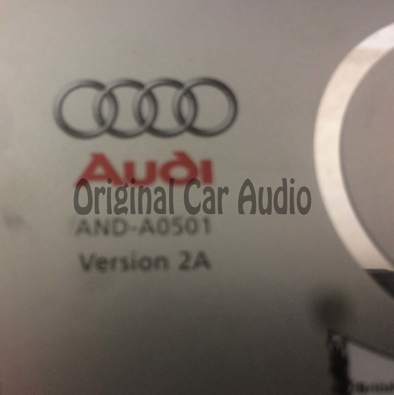 2005 2006 2007 Audi OEM Navigation System Plus DVD AND-A0501 Version 2A