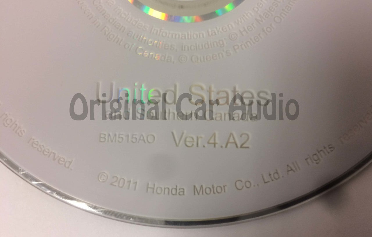 Acura Honda Satellite Navigation System GPS DVD Drive Disc BM515AO Ver. 4.A2