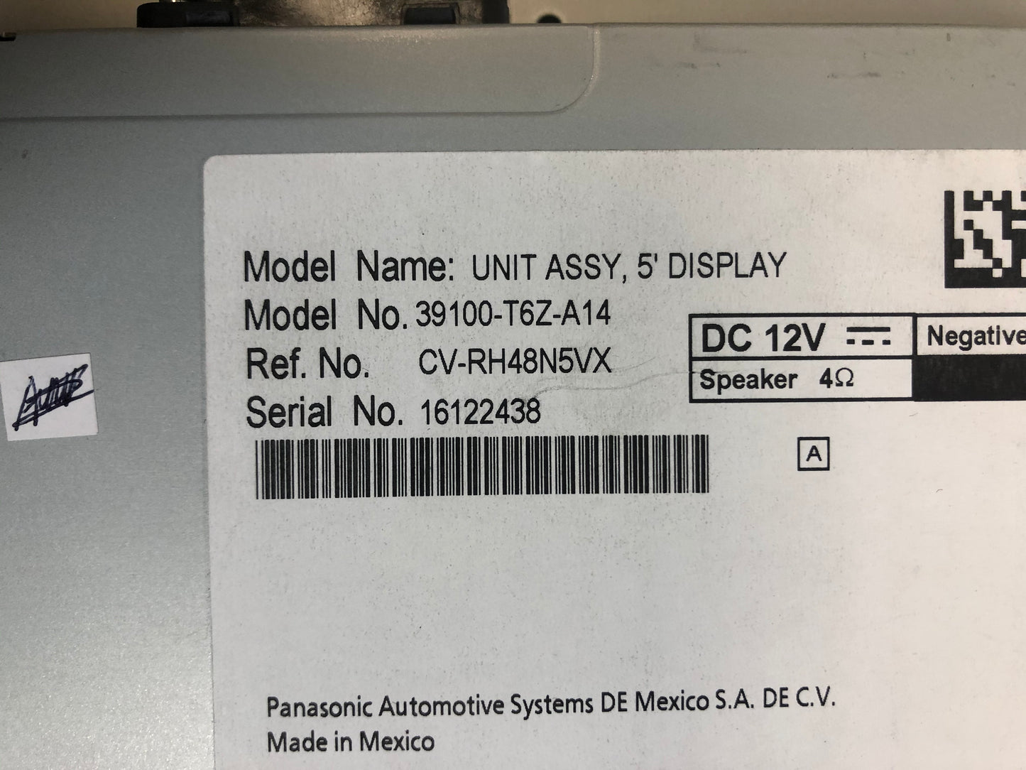2016 - 2019 Honda Ridgeline OEM AM FM Radio Display Screen Media Receiver