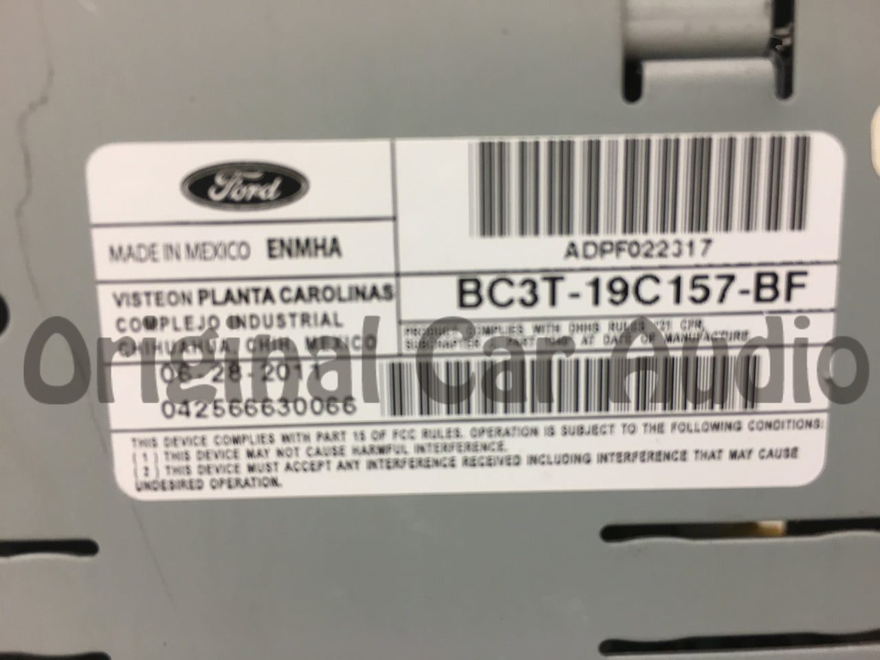 2011 - 2015 Ford F-250 F-350 Super Duty OEM Premium Data Single CD MP3 AM FM SAT Radio
