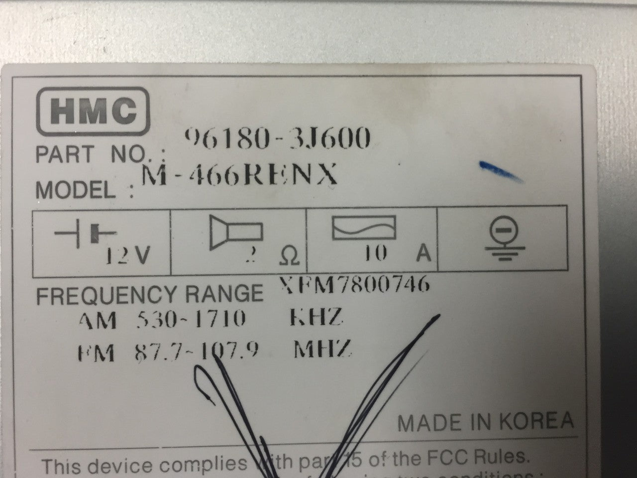 07 - 08 Hyundai Radio Stereo 6 Disc CD Changer MP3 XM Satellite