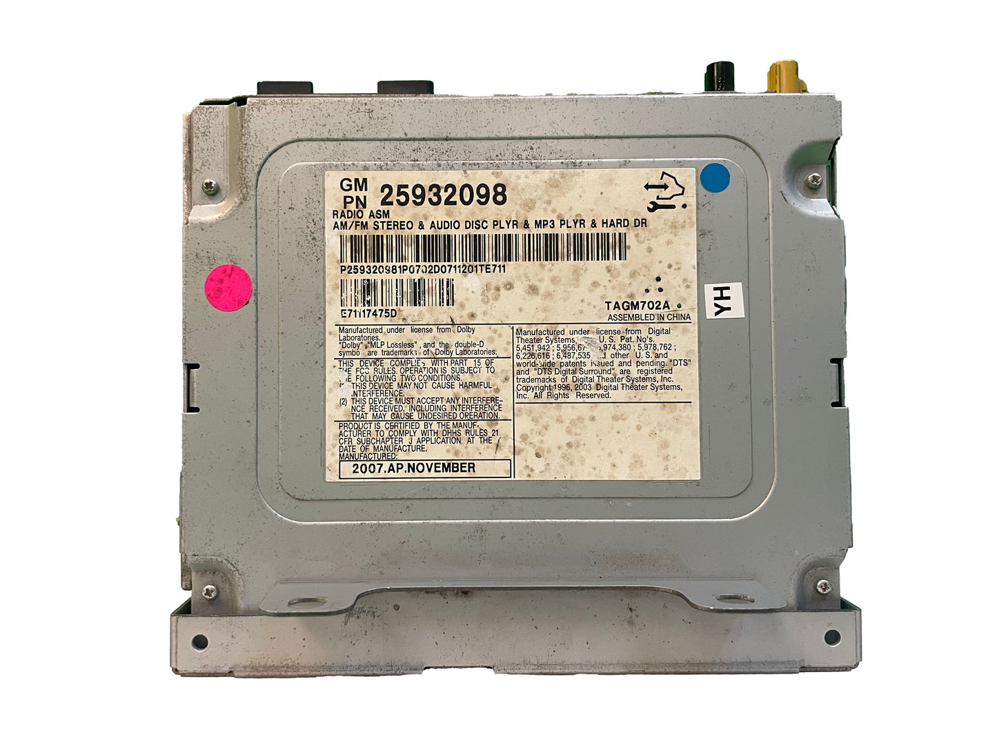 2008 - 2012 Cadillac CTS OEM Single CD AM FM MP3 Radio Receiver U25
