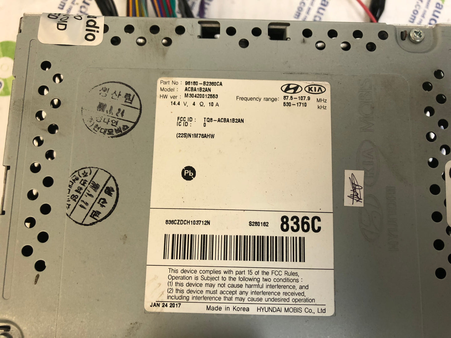 2017 - 2019 Kia Soul OEM Media AM FM XM Radio Receiver