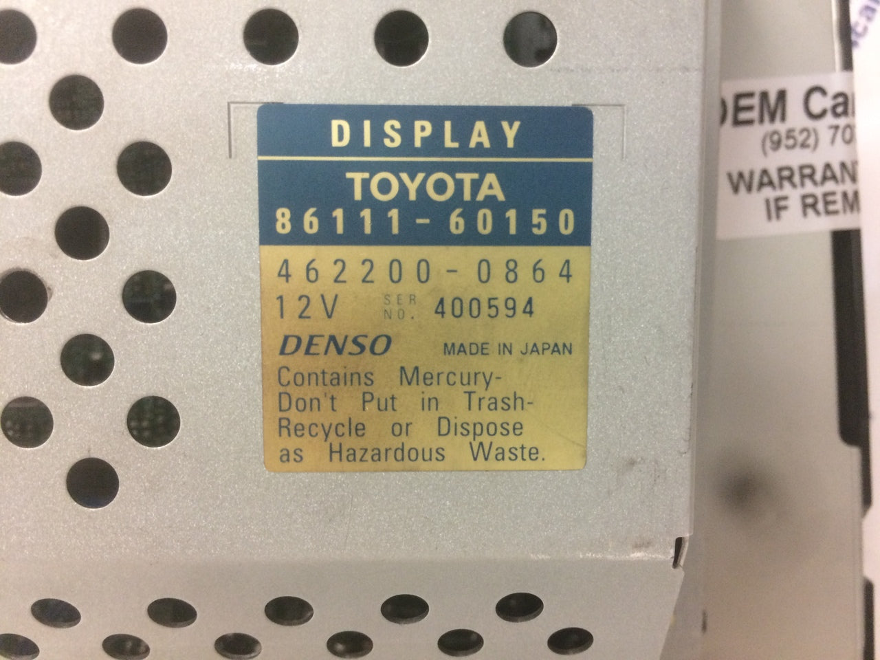 2002 - 2004 Toyota Land Cruiser OEM Denso Navigation Display Screen